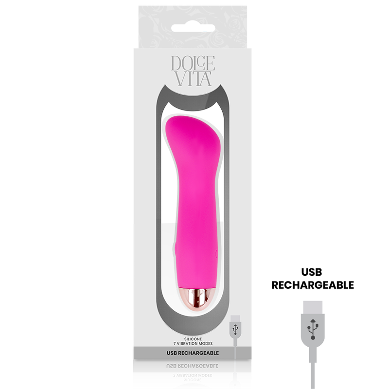 DOLCE VITA - RECHARGEABLE VIBRATOR ONE PINK 7 SPEED - Imagen 4