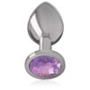 INTENSE - PLUG ANAL METAL ALUMINIO CON CRISTAL VIOLETA TALLA M - Imagen 3