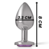 INTENSE - PLUG ANAL METAL ALUMINIO CON CRISTAL VIOLETA TALLA M - Imagen 5