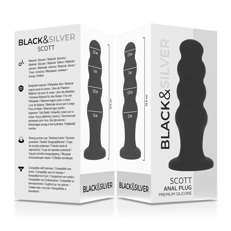 BLACKSILVER - SCOTT PLUG ANAL SILICONA PREMIUM NEGRO - Imagen 5
