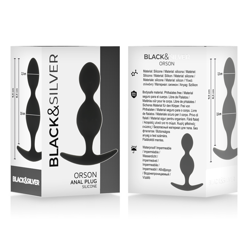 BLACKSILVER - ORSON PLUG SILICONE 2 ANAL WAVES 9 CM - Imagen 5