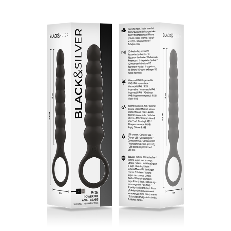 BLACKSILVER - BOB POTENTE VIBRADOR DILATADOR ANAL SILICONA - Imagen 5