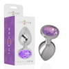 INTENSE - PLUG ANAL METAL ALUMINIO CON CRISTAL VIOLETA TALLA M - Imagen 2