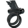PRETTY LOVE - DOBLE ANILLO VIBRADOR CON ESTIMULADOR NEGRO - Imagen 2