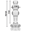 NEBULA SERIES BY IBIZA - MODELO 1 PLUG CRISTAL TRANSPARENTE 10.5 CM -O- 3 CM