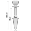 NEBULA SERIES BY IBIZA - MODELO 7 PLUG CRISTAL TRANSPARENTE 13.5 CM -O- 3 CM