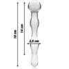NEBULA SERIES BY IBIZA - MODELO 13 DILDO CRISTAL TRANSPARENTE 18 CM -O- 3.5 CM - Imagen 4