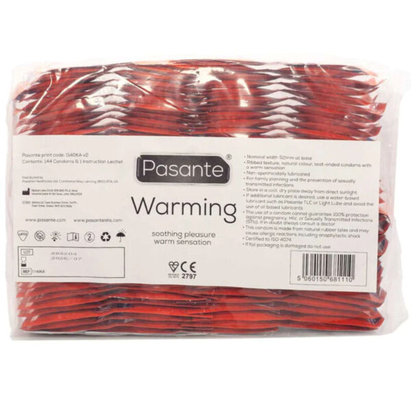 PASANTE - PRESERVATIVO EFECTO CALOR BOLSA 144 UNIDADES - Imagen 3