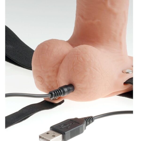 FETISH FANTASY SERIES - ARNES AJUSTABLE PENE REALÍSTICO CON TESTÍCULOS RECARGABLE Y VIBRADOR 23 CM - Imagen 4