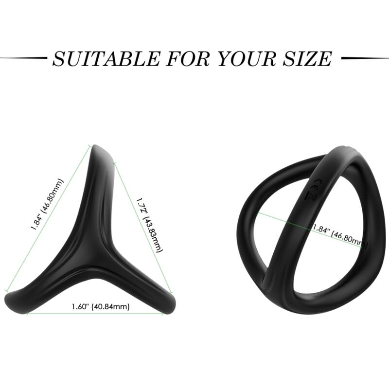 ARMONY - TRESOR DOUBLE SILICONE RING BLACK - Imagen 2