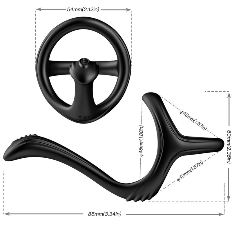 ARMONY - TREASURE DOUBLE ANAL RING BLACK - Imagen 2