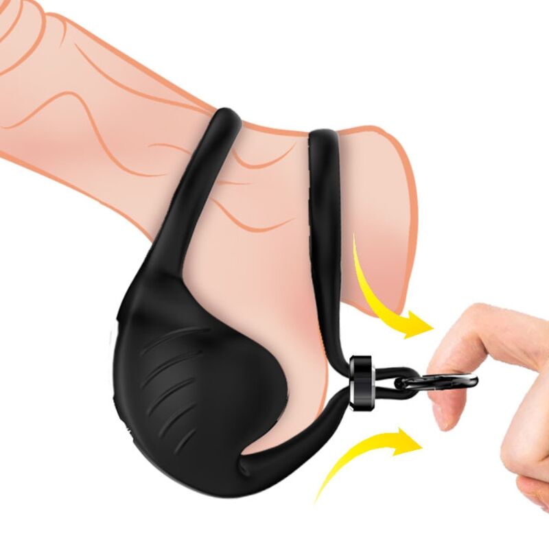ARMONY - MANTA SCROTUM VIBRATOR RING REMOTE CONTROL BLACK - Imagen 2