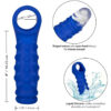 CALEXOTICS - ADMIRAL BEADED FUNDA PENE SILICONA LÍQUIDA AZUL - Imagen 4