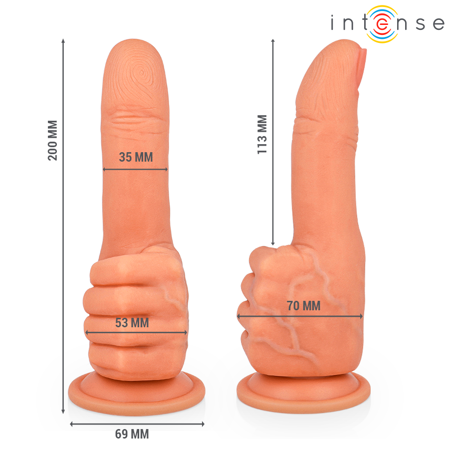 INTENSE - BENDER ESTIMULADOR PUNTOG MANO FLEXIBLE 11,3 CM - Imagen 2