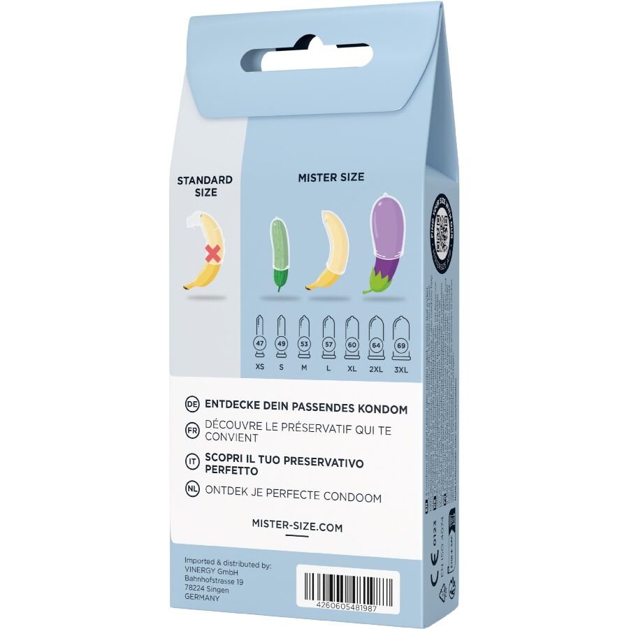 MISTER SIZE - TEST SET 3 PRESERVATIVOS DIFERENTES TALLAS + CINTA MÉTRICA - Imagen 4