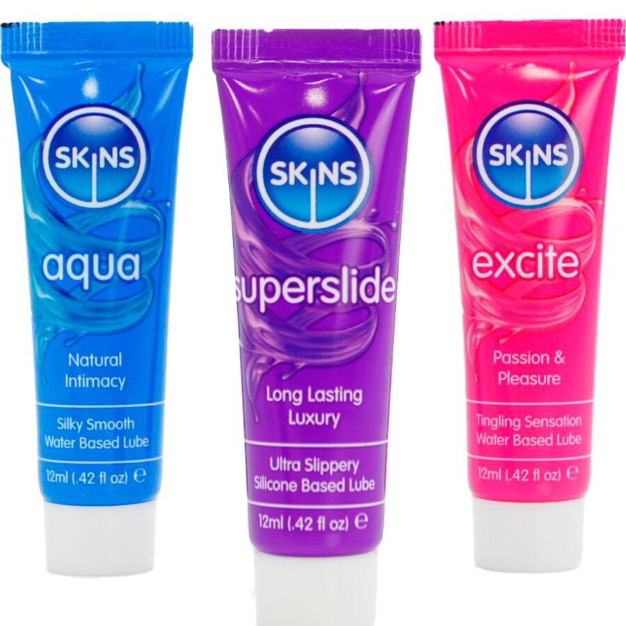 SKINS - VITAL LUBES KIT LUBRICANTES AQUA, SUPERSLIDE EXCITE 3 x 12 ML - Imagen 2