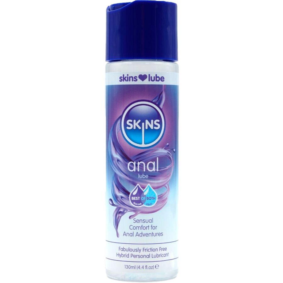 SKINS - ANAL LUBRICANTE HÍBRIDO BASE DE AGUA  SILICONA 130 ML