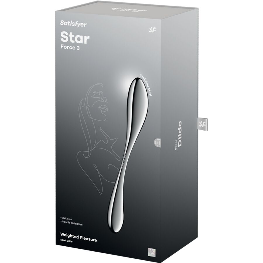 SATISFYER - STAR FORCE 3 DILDO ACERO INOXIDABLE DOBLE USO - Imagen 5
