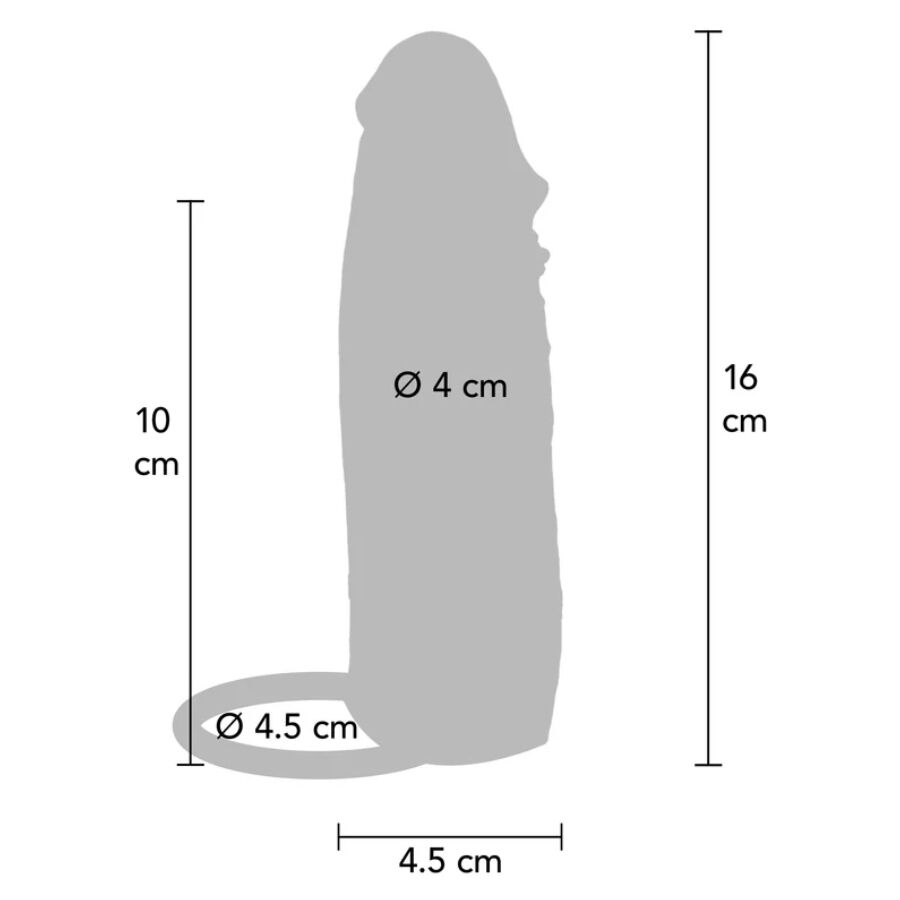 GET REAL - FUNDA HYDRATED SKIN DE SILICONA CON VIBRACIÓN PARA PENE CARAMELO 16 CM - Imagen 4