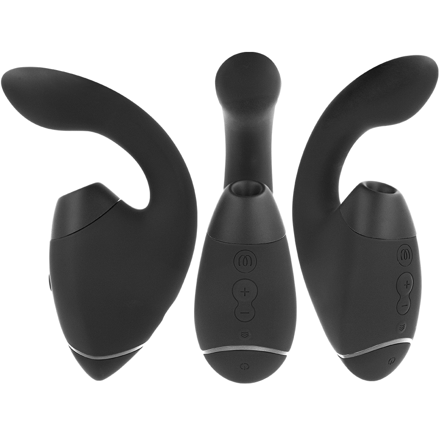 WOMANIZER - DUO NEXT ESTIMULADOR VIBRADOR DUAL CLÍTORIS PUNTOG NEGRO - Imagen 2