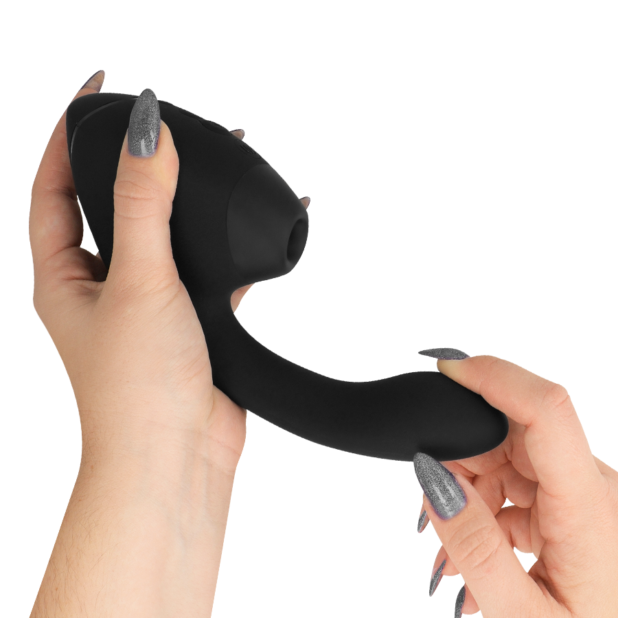 WOMANIZER - DUO NEXT ESTIMULADOR VIBRADOR DUAL CLÍTORIS PUNTOG NEGRO - Imagen 4