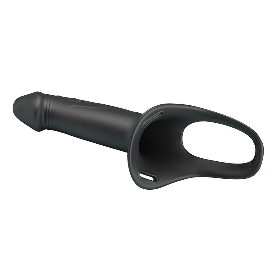 PRETTY LOVE - LANDON STRAP-ON CON VIBRACIÓN NEGRO - Imagen 5