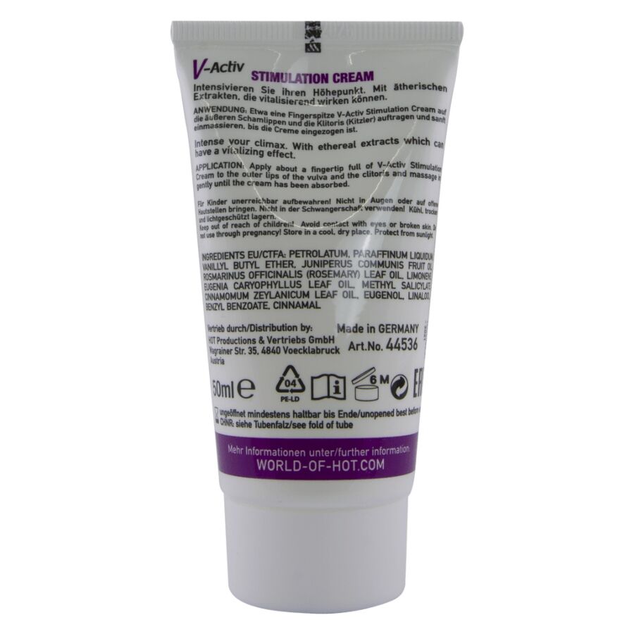 HOT - V-ACTIV CREMA ESTIMULANTE PARA MUJER 50 ML - Imagen 2
