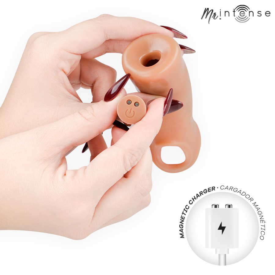 MR INTENSE - ARNOLD L ULTRA-REALISTIC VIBRATING PENIS SLEEVE REMOTE CONTROL 16 CM -Ø- 4.5 CM - Imagen 4