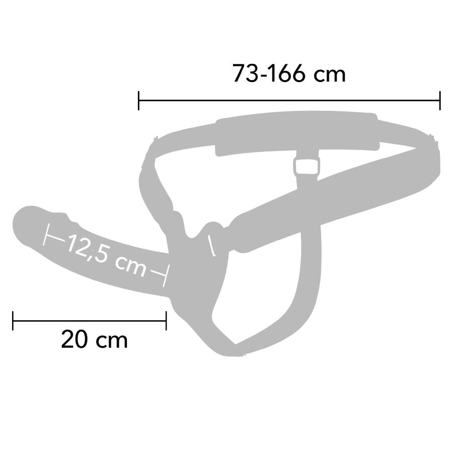 HIDDEN DESIRE - INFERNO STRAP-ON FUNDA PARA PENE 20 CM - Imagen 2