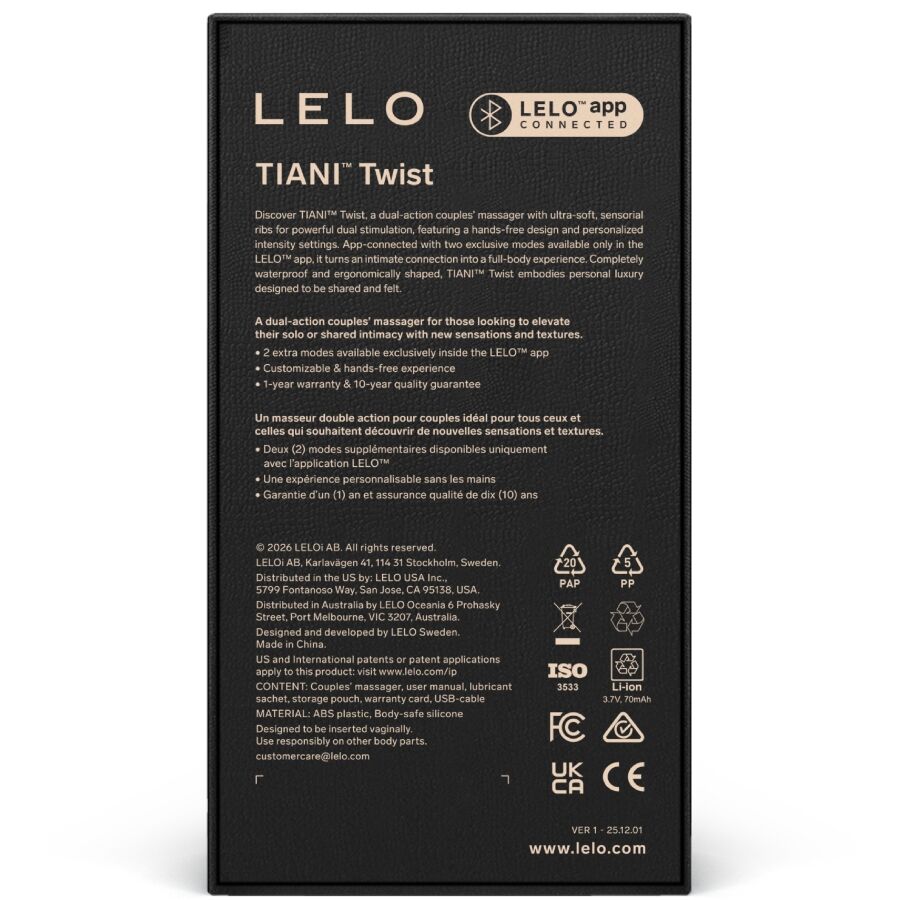 LELO - TIANI TWIST COUPLES VIBRATOR FOAM - Imagen 4