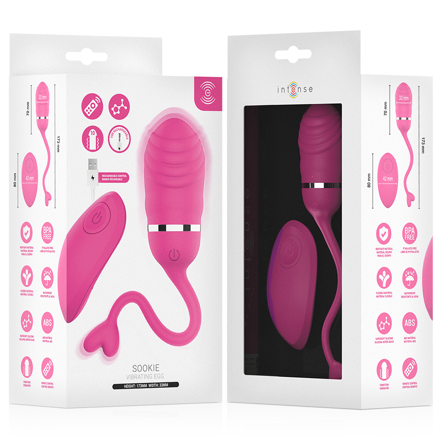 INTENSE - SOOKIE REMOTE CONTROL VIBRATING EGG PINK - Imagen 5