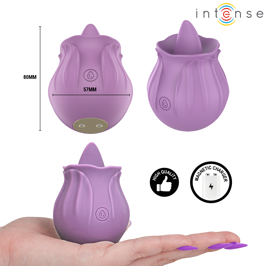 INTENSE - AZALEA FLOWER CLIT STIMULATING 10 VIBRATIONS PURPLE - Imagen 3