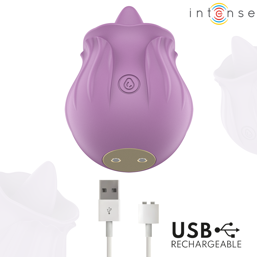 INTENSE - AZALEA FLOWER CLIT STIMULATING 10 VIBRATIONS PURPLE - Imagen 5