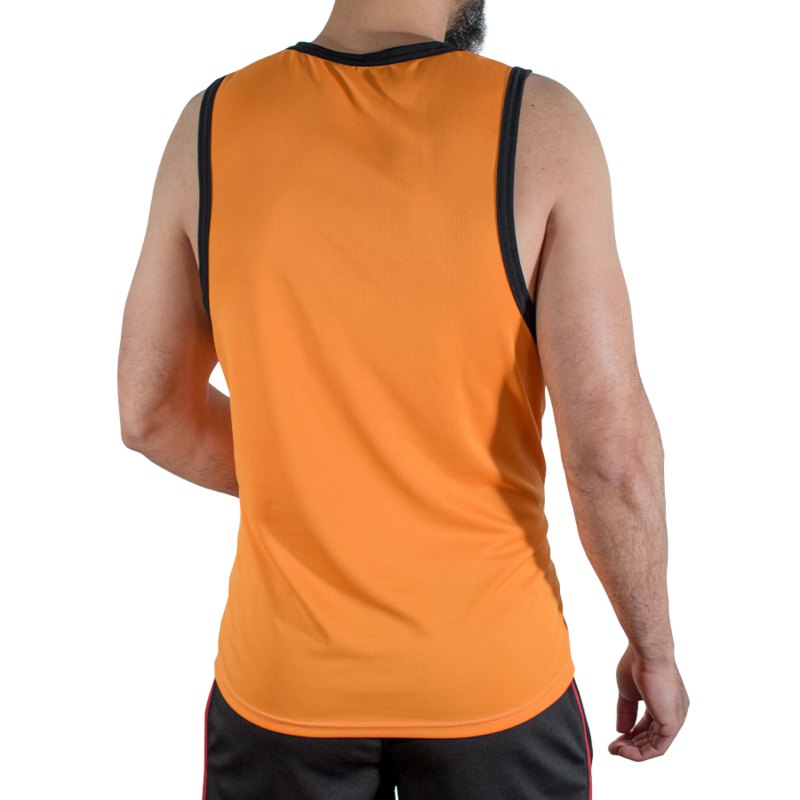 MACHO - CMV005 CAMISETA GYM NARANJA S/M - Imagen 3