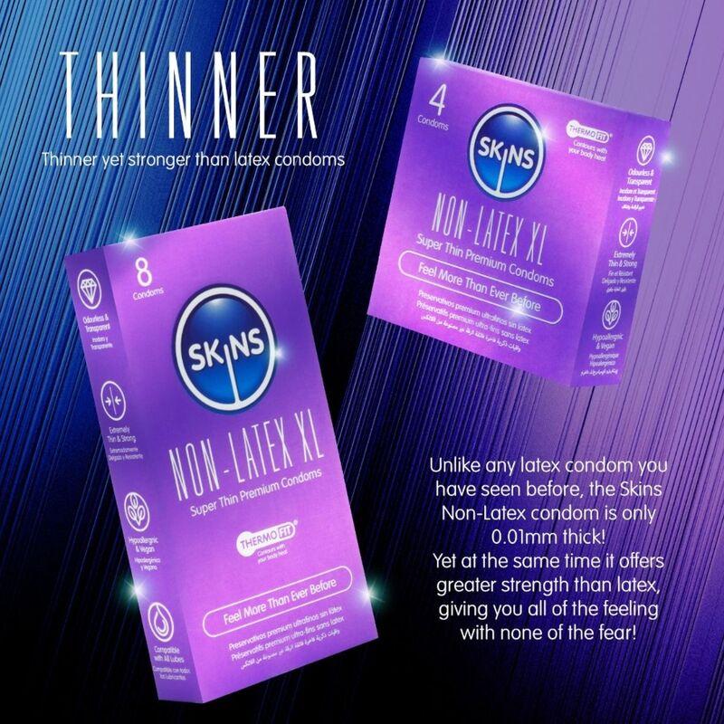 SKINS - LATEX-FREE CONDOMS XL PACK OF 4 - Imagen 5