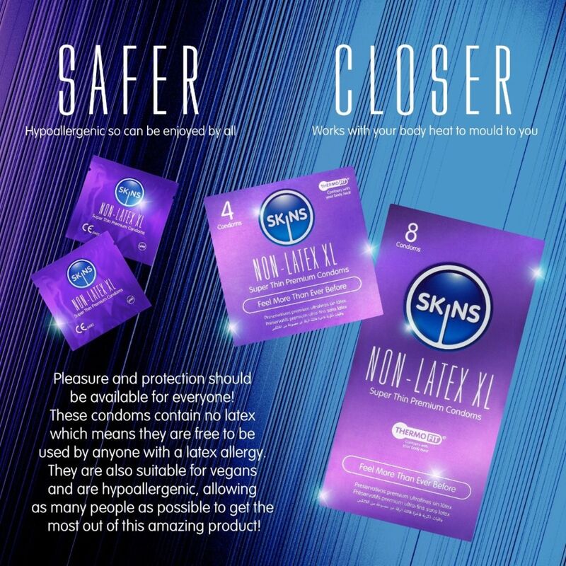 SKINS - LATEX-FREE CONDOMS XL PACK OF 4 - Imagen 4