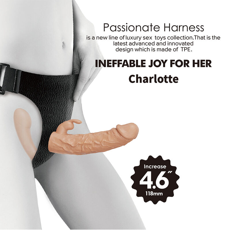 BAILE - CHARLOTTE HOLLOW DOUBLE PENETRATION STRAP-ON FLESH - Imagen 4