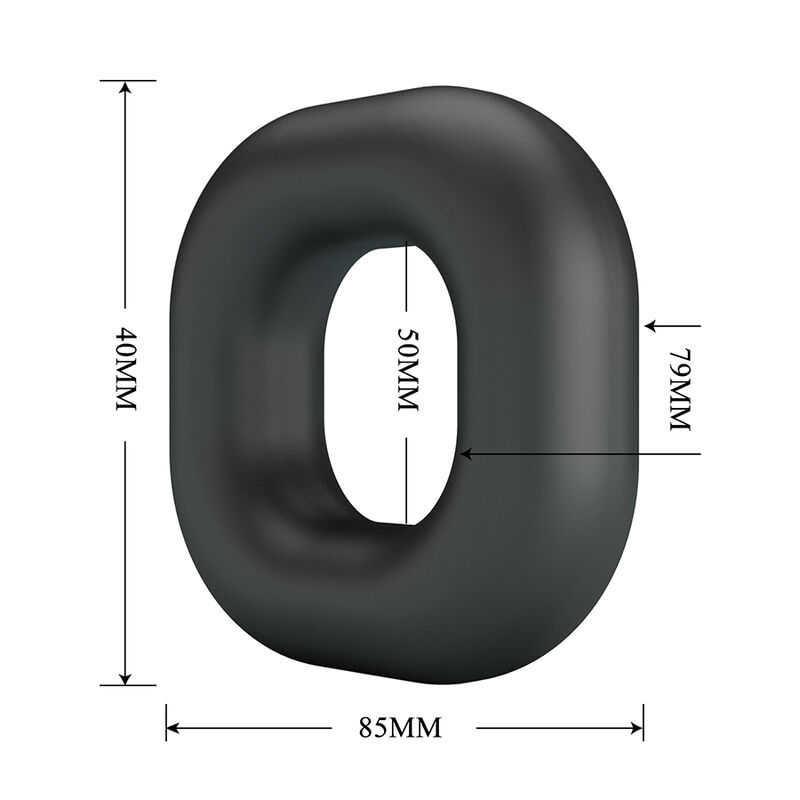 CRAZY BULL - WALDEN SUPER SOFT SILICONE COCK RING BLACK - Imagen 5