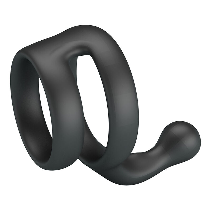 CRAZY BULL - YANCY DOUBLE COCK AND BALL RING BLACK - Imagen 3