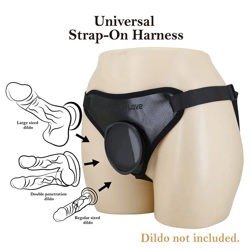 PRETTY LOVE - UNIVERSAL STRAP-ON HARNESS BLACK - Imagen 5