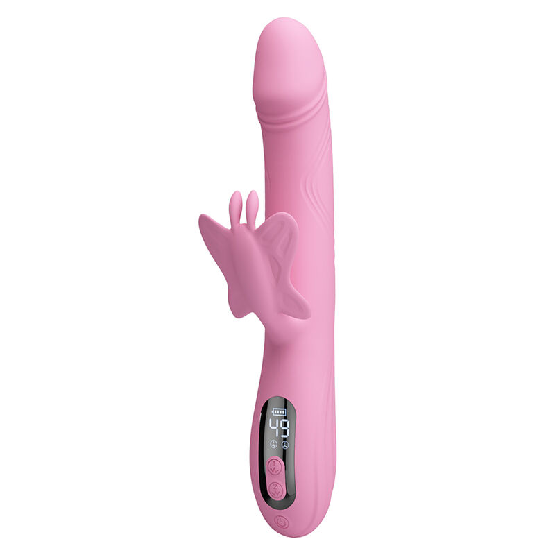 PRETTY LOVE - BELLA RABBIT VIBRATOR WITH BUTTERFLY STIMULATION AND LED PINK - Imagen 3