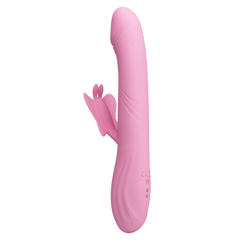 PRETTY LOVE - BELLA RABBIT VIBRATOR WITH BUTTERFLY STIMULATION AND LED PINK - Imagen 4