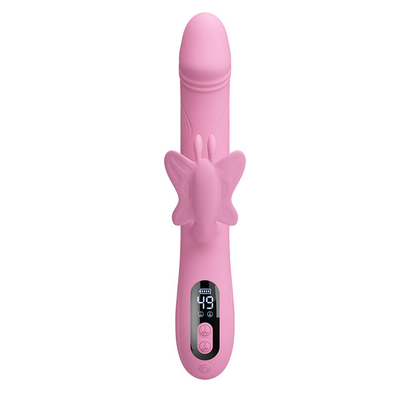 PRETTY LOVE - BELLA RABBIT VIBRATOR WITH BUTTERFLY STIMULATION AND LED PINK - Imagen 2