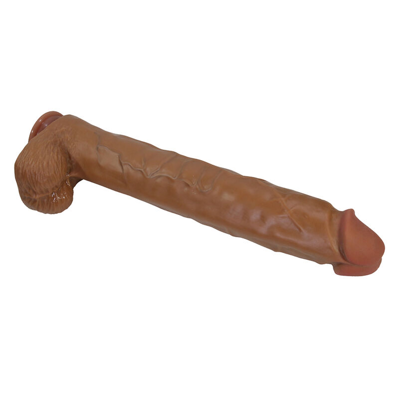 PRETTY LOVE - PAT REALISTIC FLEXIBLE DILDO WITH SUCTION CUP 40 CM -Ø- 6 CM BROWN - Imagen 3