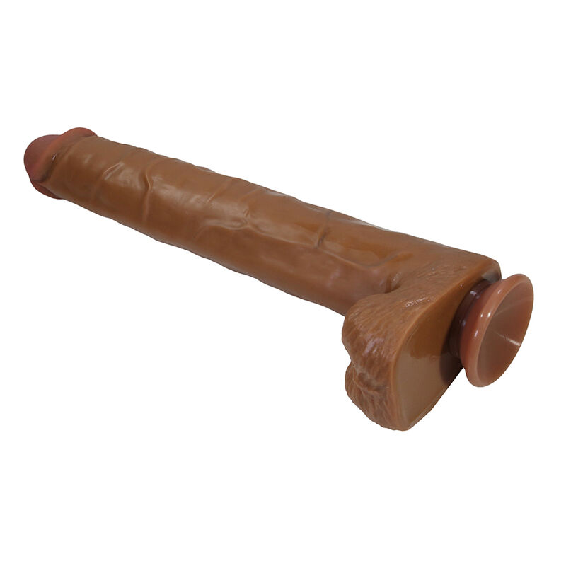 PRETTY LOVE - PAT REALISTIC FLEXIBLE DILDO WITH SUCTION CUP 40 CM -Ø- 6 CM BROWN - Imagen 4