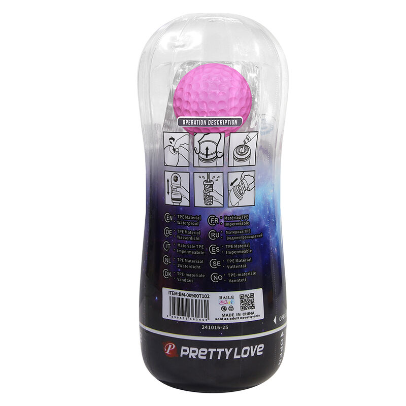 PRETTY LOVE - 360 TEXTURED MASTURBATION CUP CLEAR - Imagen 4