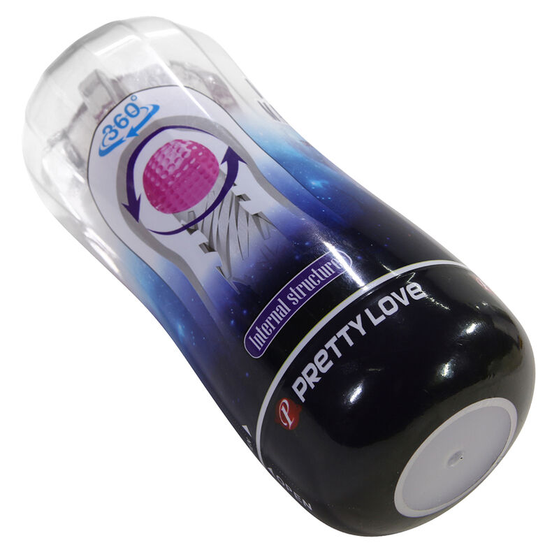 PRETTY LOVE - 360 TEXTURED MASTURBATION CUP CLEAR - Imagen 3