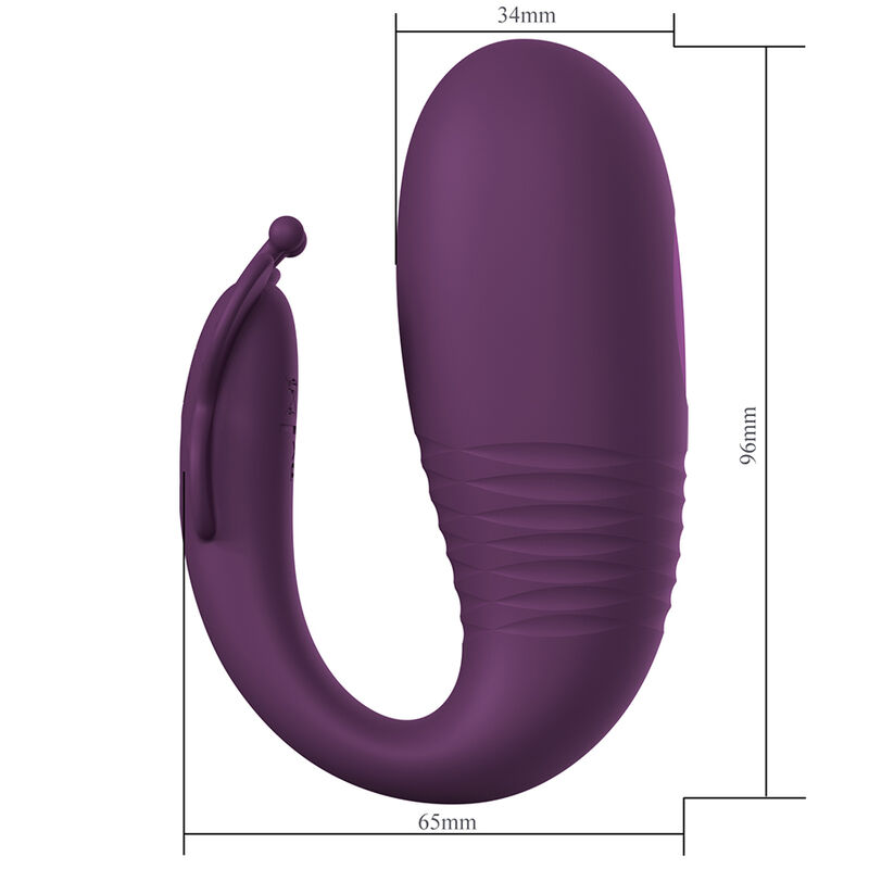 PRETTY LOVE - KLAY THRUSTING EGG VIBRATOR APP CONTROL PURPLE - Imagen 5