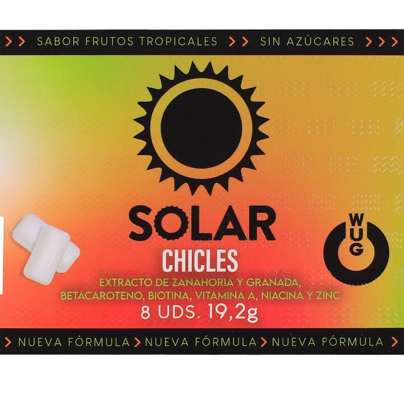 WUG SOLAR - FUNCTIONAL VITAMIN  ZINC TROPICAL FRUITS FLAVOUR GUM BLISTER 8 PCS