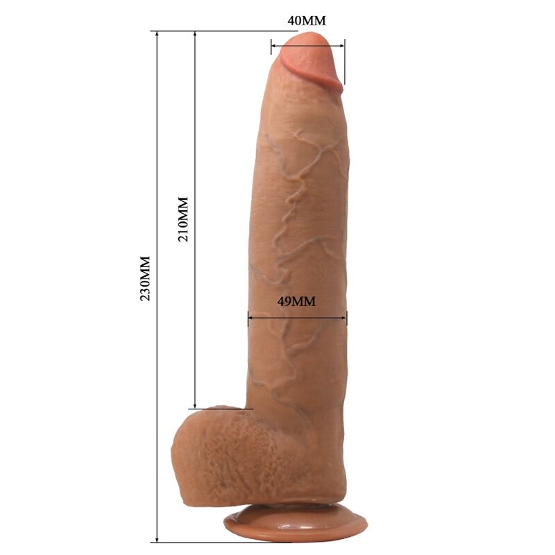 PRETTY LOVE - EVANDER FLEXIBLE REALISTIC DILDO WITH SUCTION CUP 23 CM -Ø- 4.9 CM - Imagen 4